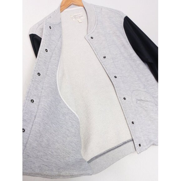 Current Elliott Classic Snap-Front The Classic Varsity Jacket S Wax Sleeves $358 - Picture 13 of 16